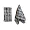 Hello Honey® 18" White & Green Plaid Stonewashed Cotton Napkins, 4ct.